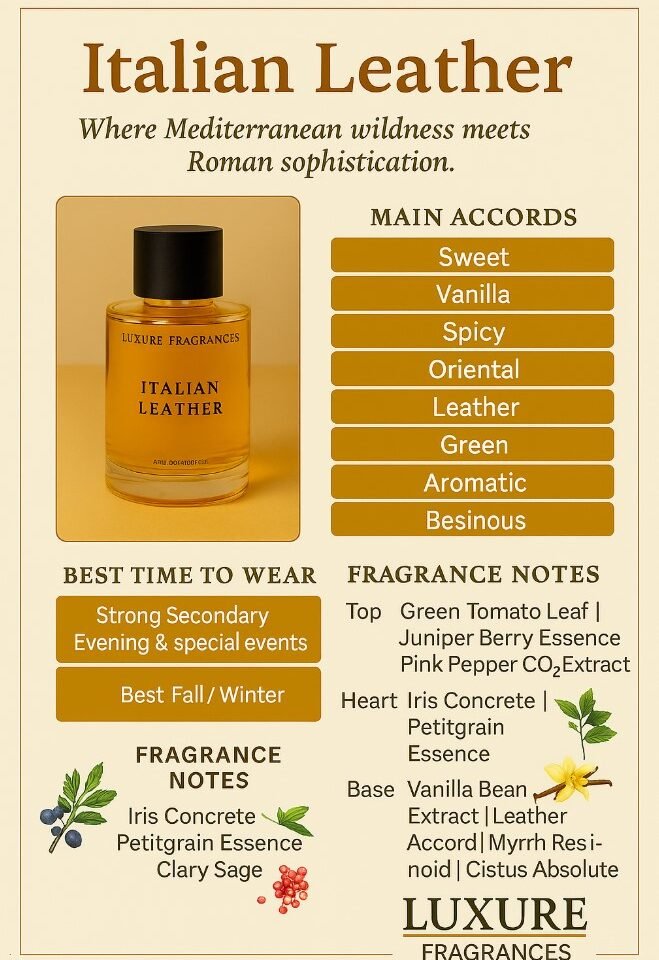 Italian Leather Perfume by Luxure Fragrance