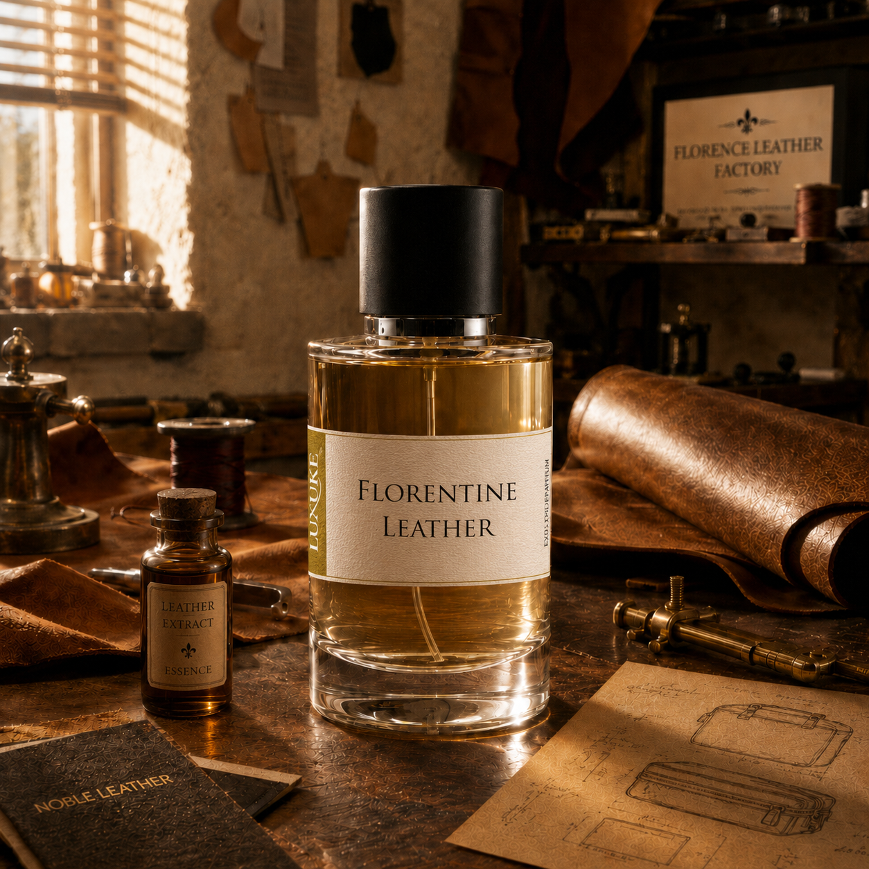 Florentine Leather Perfume by Luxure Fragrances.