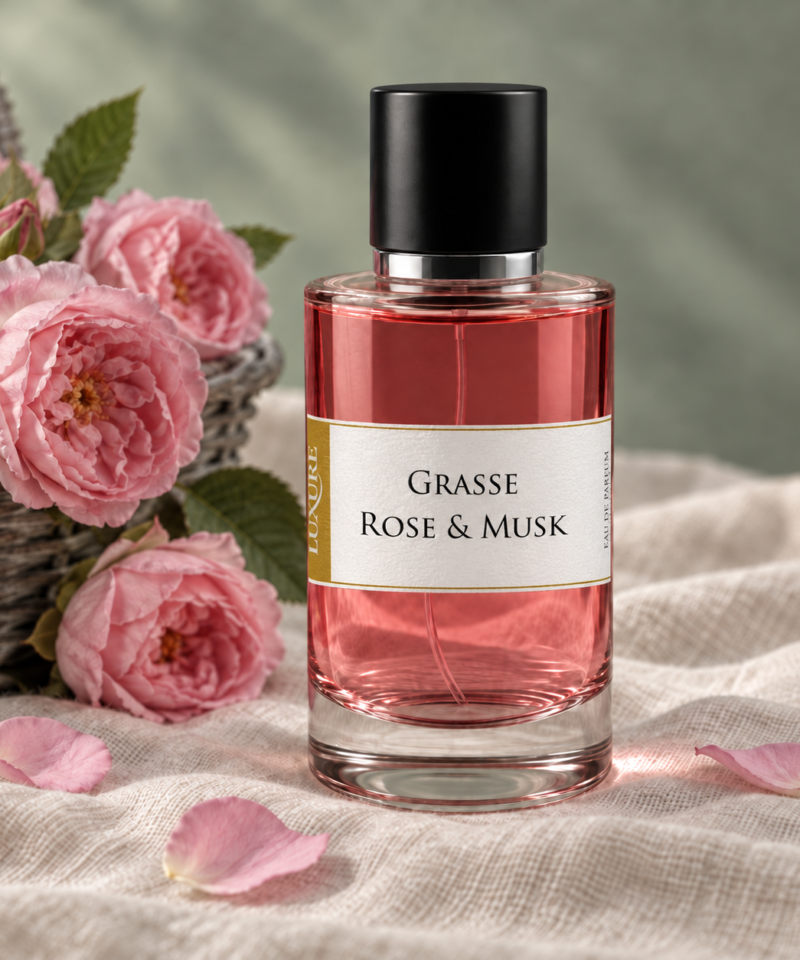 Grasse Rose & Musk Perfume by Luxure Fragrances